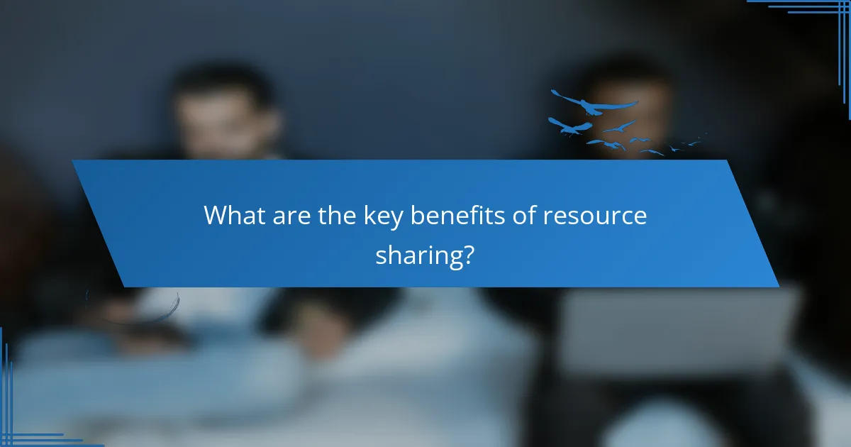 What are the key benefits of resource sharing?